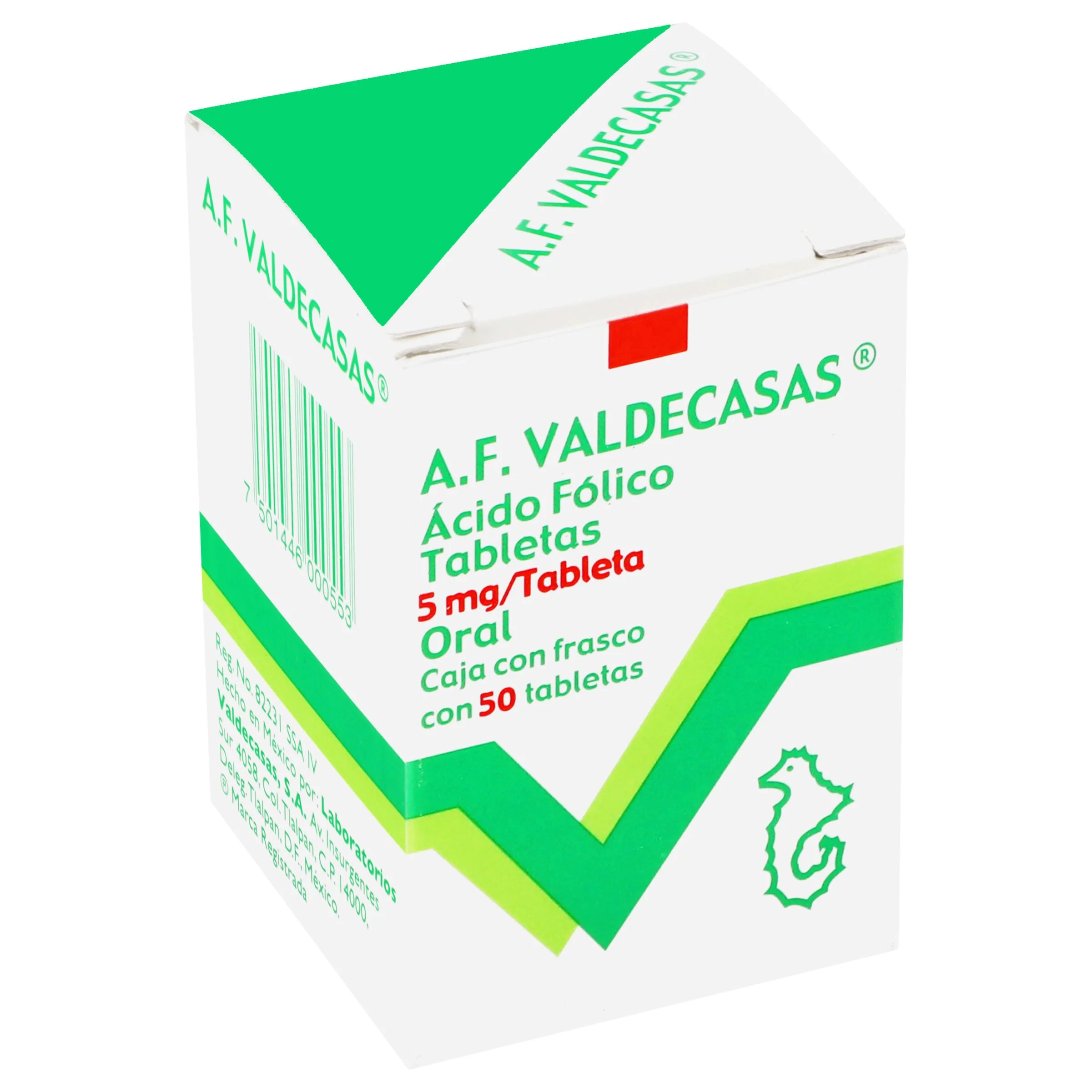 Acido-Folico 5 Mg Con 50 Tabletas - Image 2