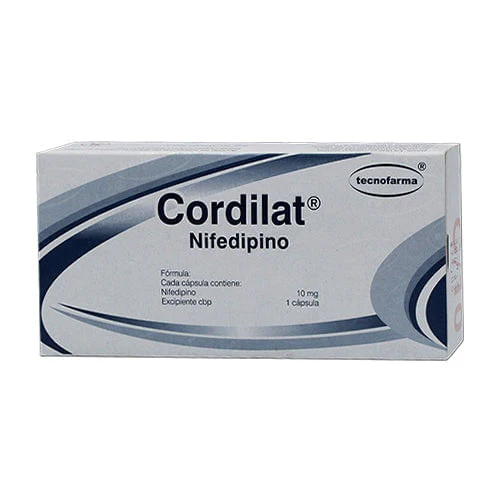 Cordilat (Nifedipino) 10 Miligramos C/20 Tabletas Dic23 Plvi 4+1