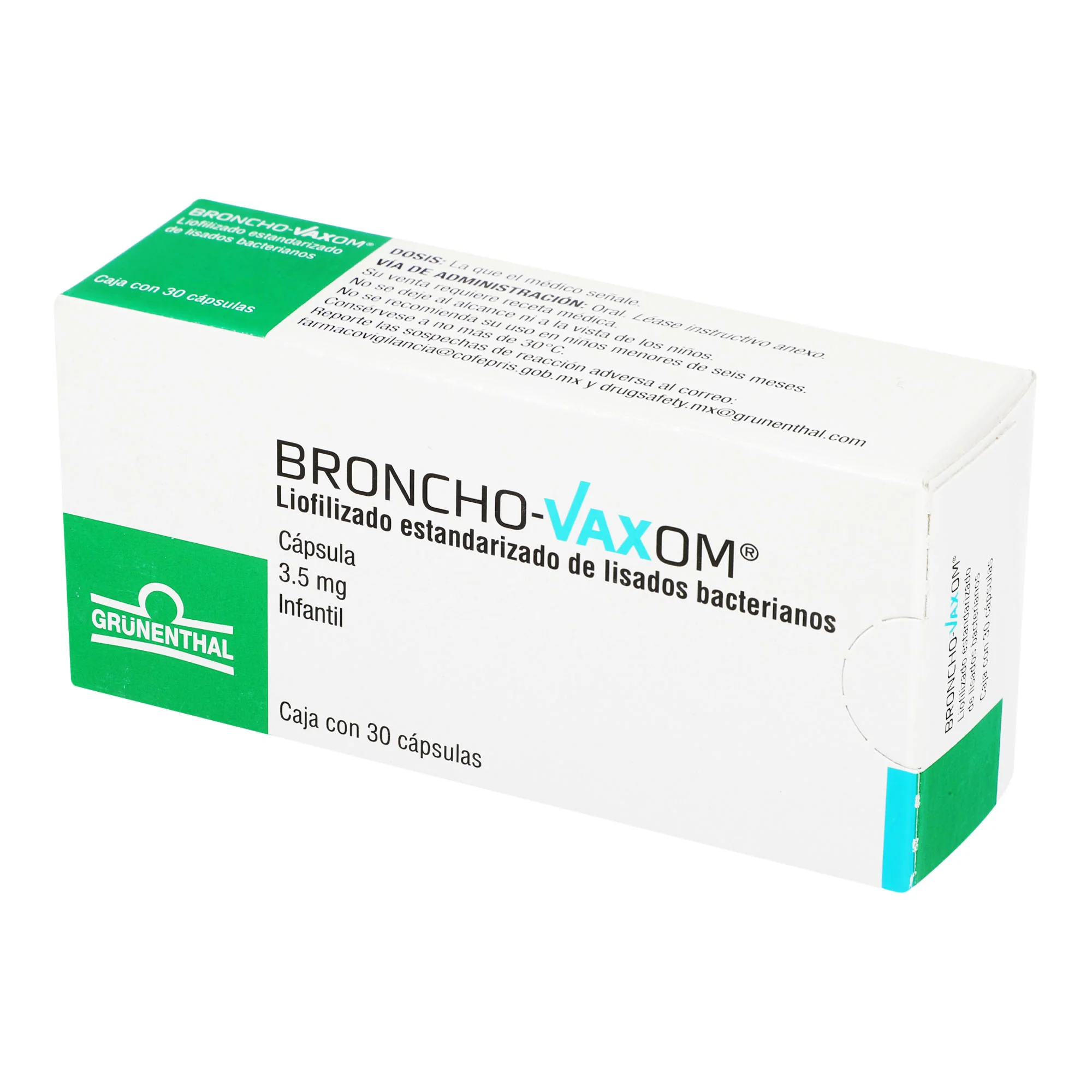 Broncho Vaxom Infantil 3.5 Mg Con 30 Capsulas - Image 3