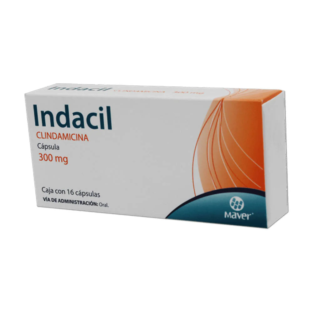 Indacil (Clindamicina) 300 Mg Capsulas Con 16