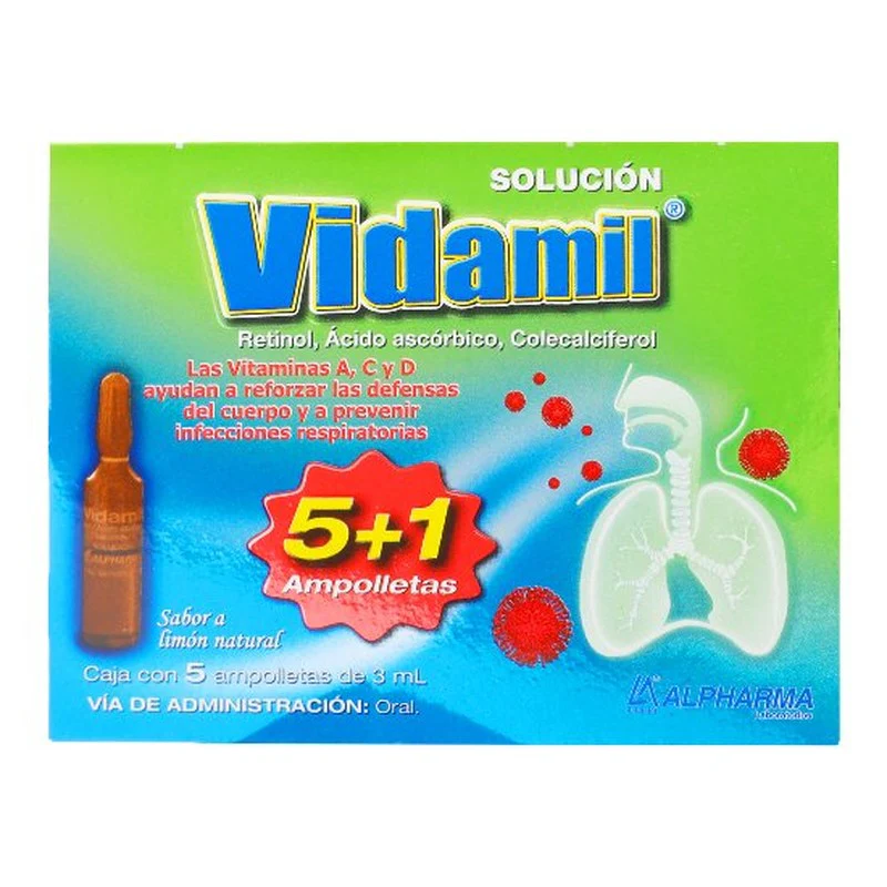 Vidamil Limon Ampolletas Oral 5X3 Ml