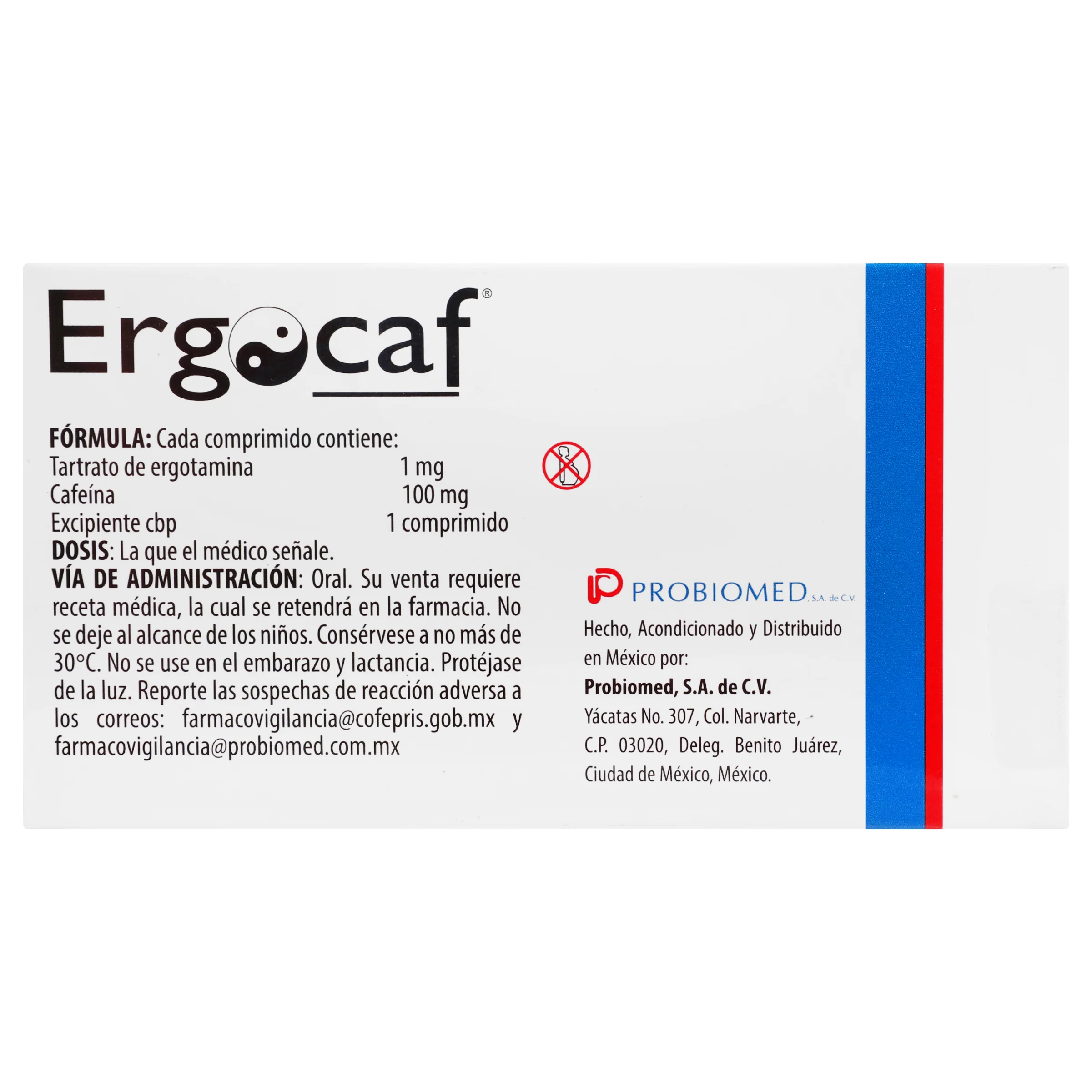 Ergocaf 1/100 Mg Con 20 Grageas - Image 7
