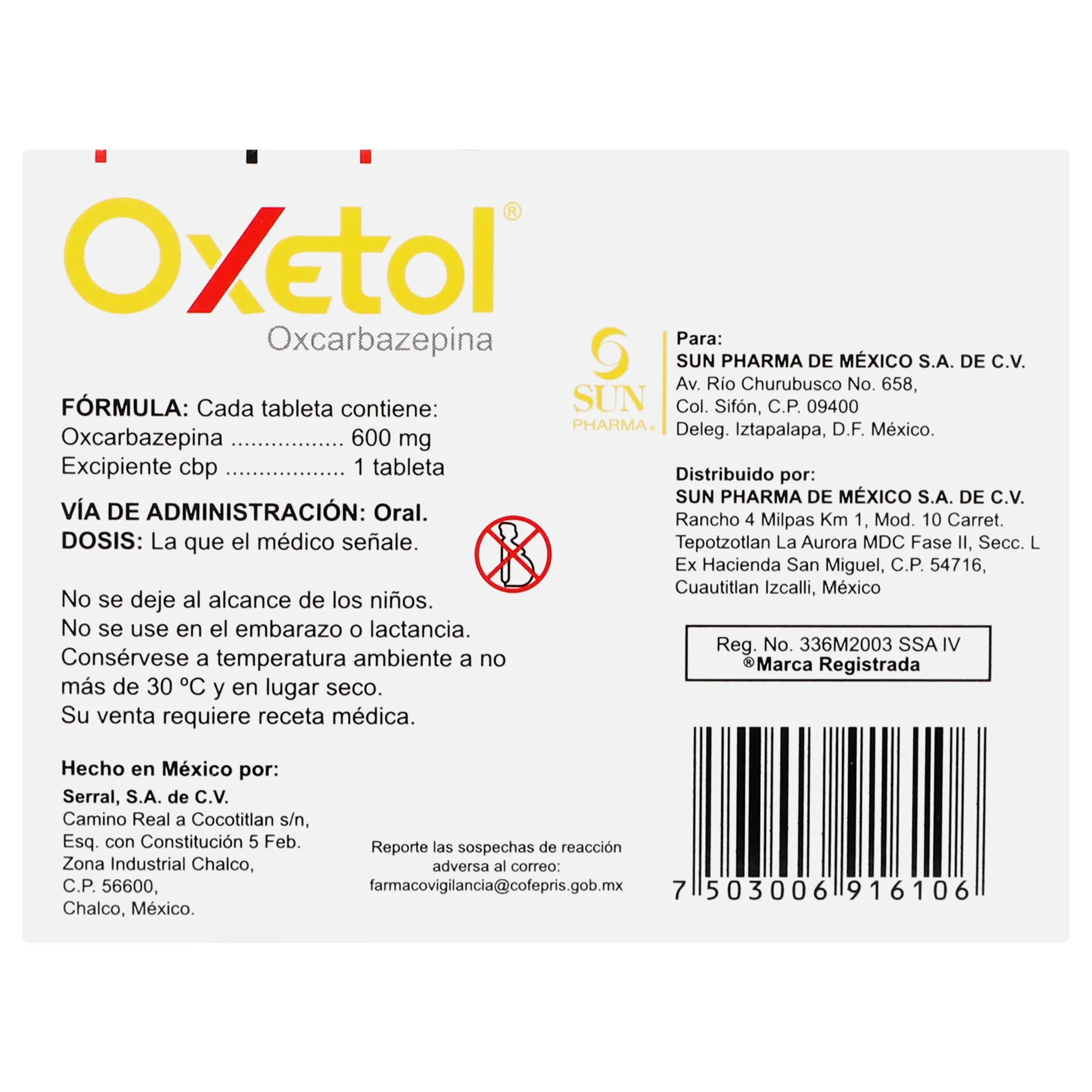 Oxetol 600 Mg Con 20 Tabletas - Image 6