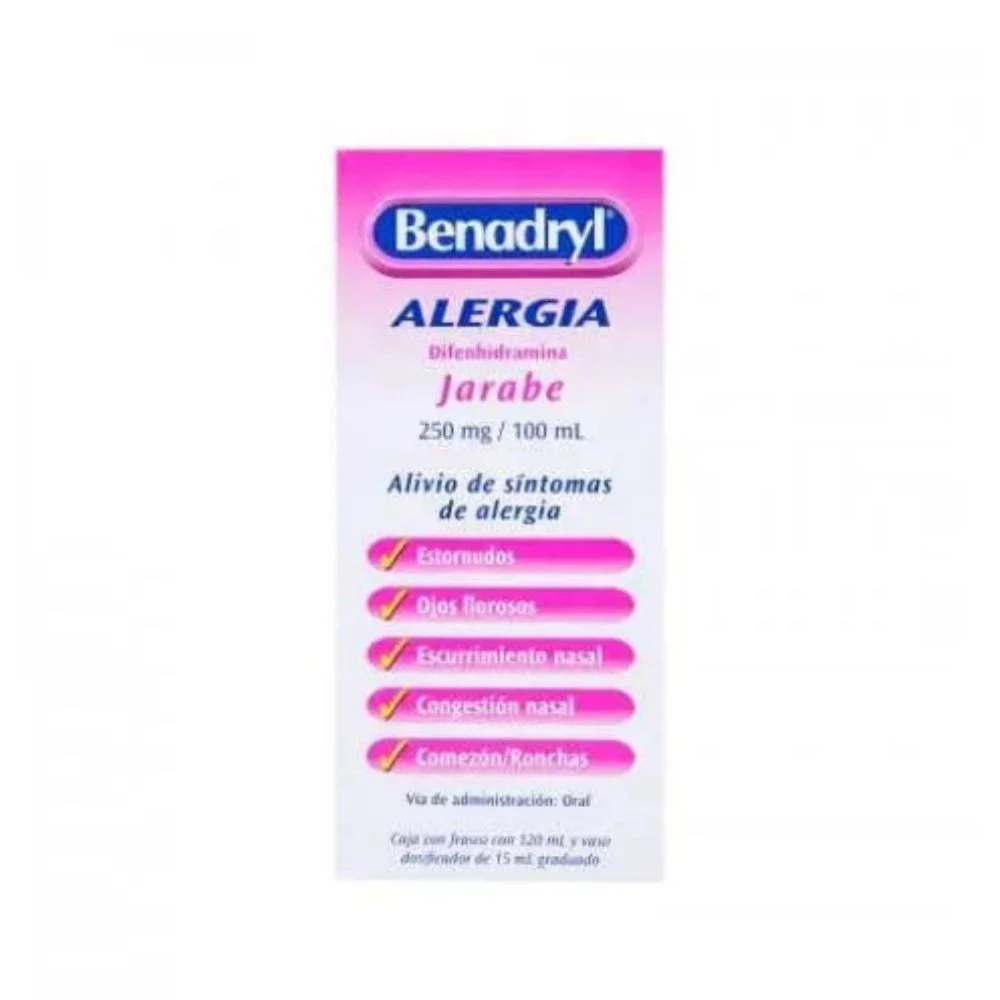 Benadryl 0.25 G Jarabe 120 Ml