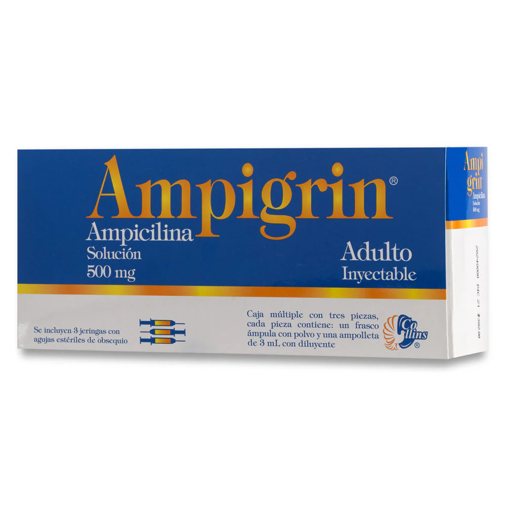 Ampigrin Adulto Solucion Inyectable 3 X 5 Ml