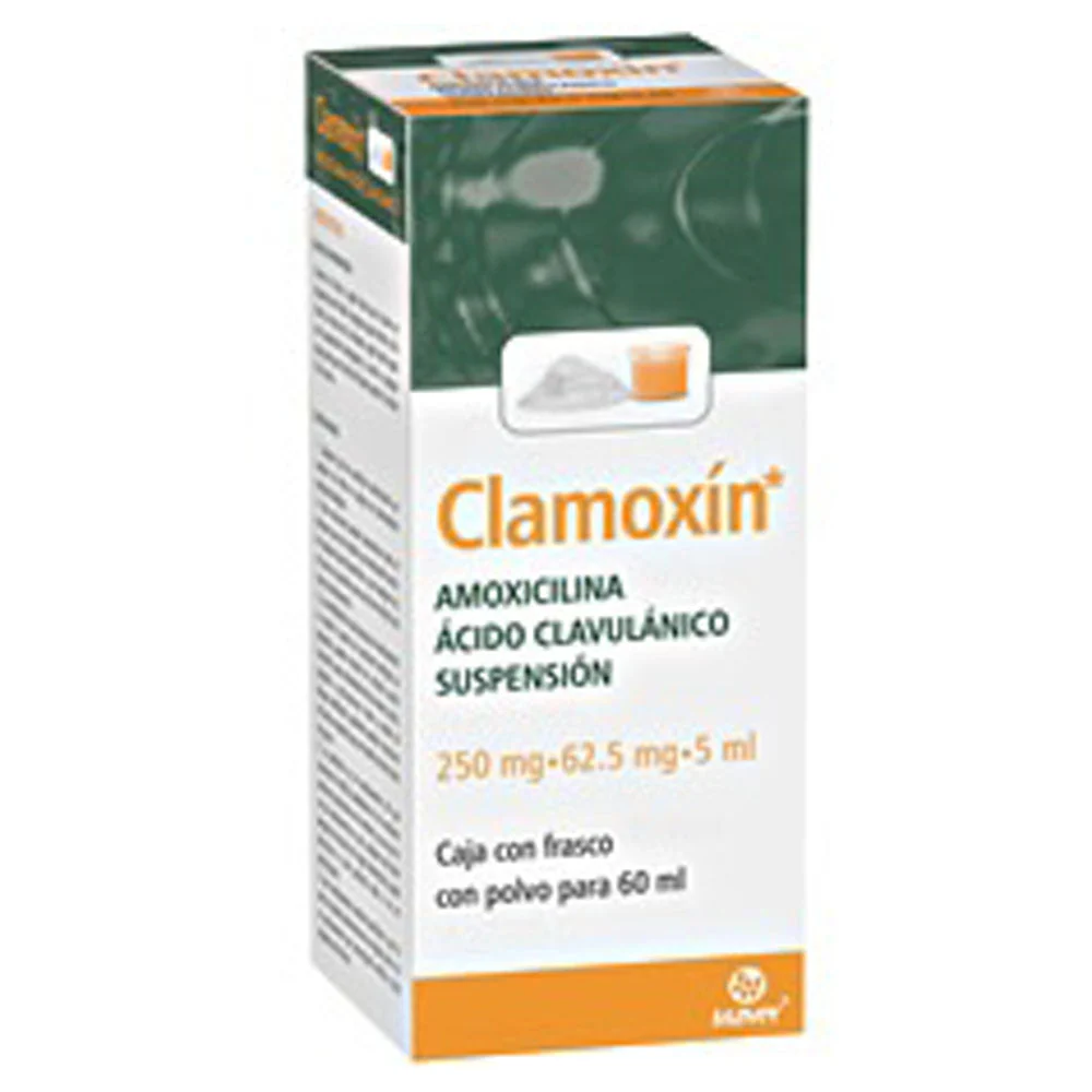 Clamoxin (Amoxicilina /Acido Clavulanico) Suspension 250 Mg 60 Ml