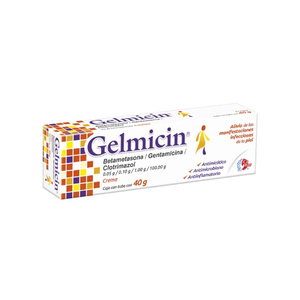 Gelmicin (Betametasona/Clotrimazol/Gentamicina) Crema 40 G