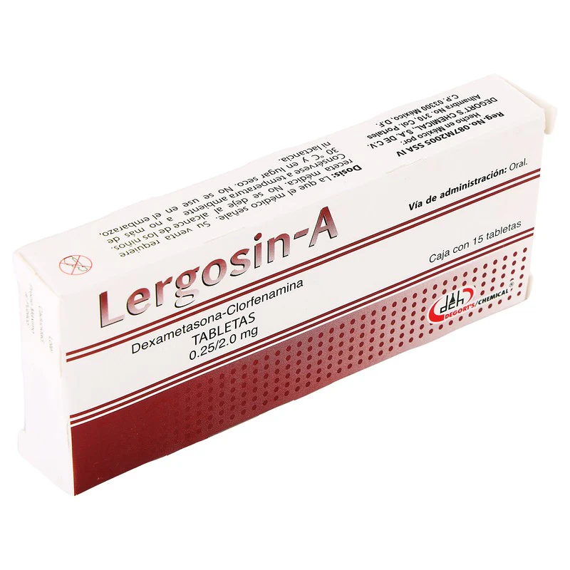 Lergosin-A (Dexametasona/Clorfenamina)0.25/2 Mg Con 15 Tabletas - Image 2