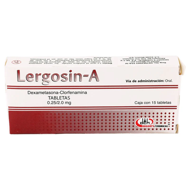 Lergosin-A (Dexametasona/Clorfenamina)0.25/2 Mg Con 15 Tabletas - Image 3