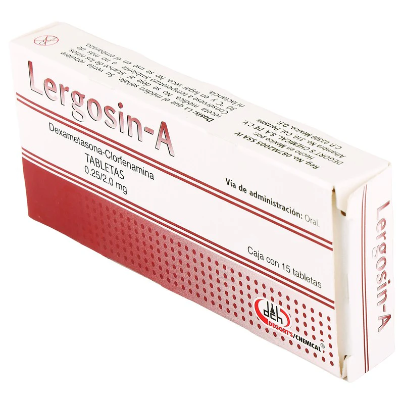 Lergosin-A (Dexametasona/Clorfenamina)0.25/2 Mg Con 15 Tabletas - Image 4