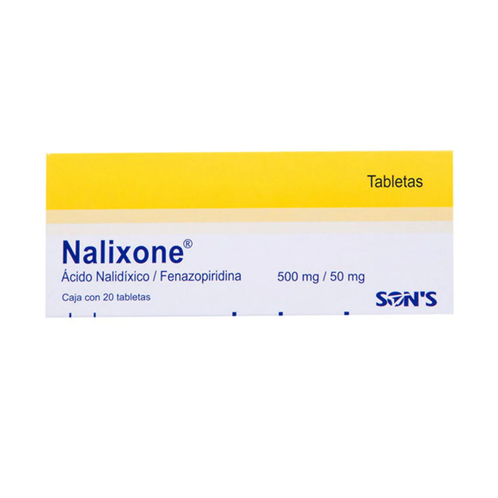 Nalixone (Acido Nalidixico/Fenazopiridina) 500/50 Con 20 Tabletas