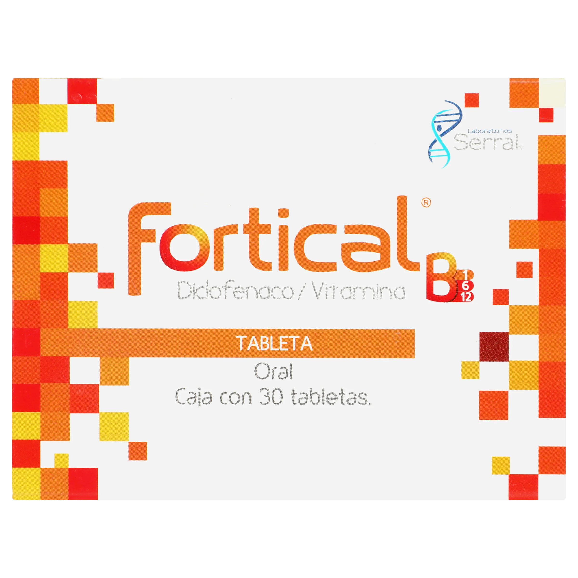 Fortical (Diclofenaco/Vitaminas) Con 30 Tabletas