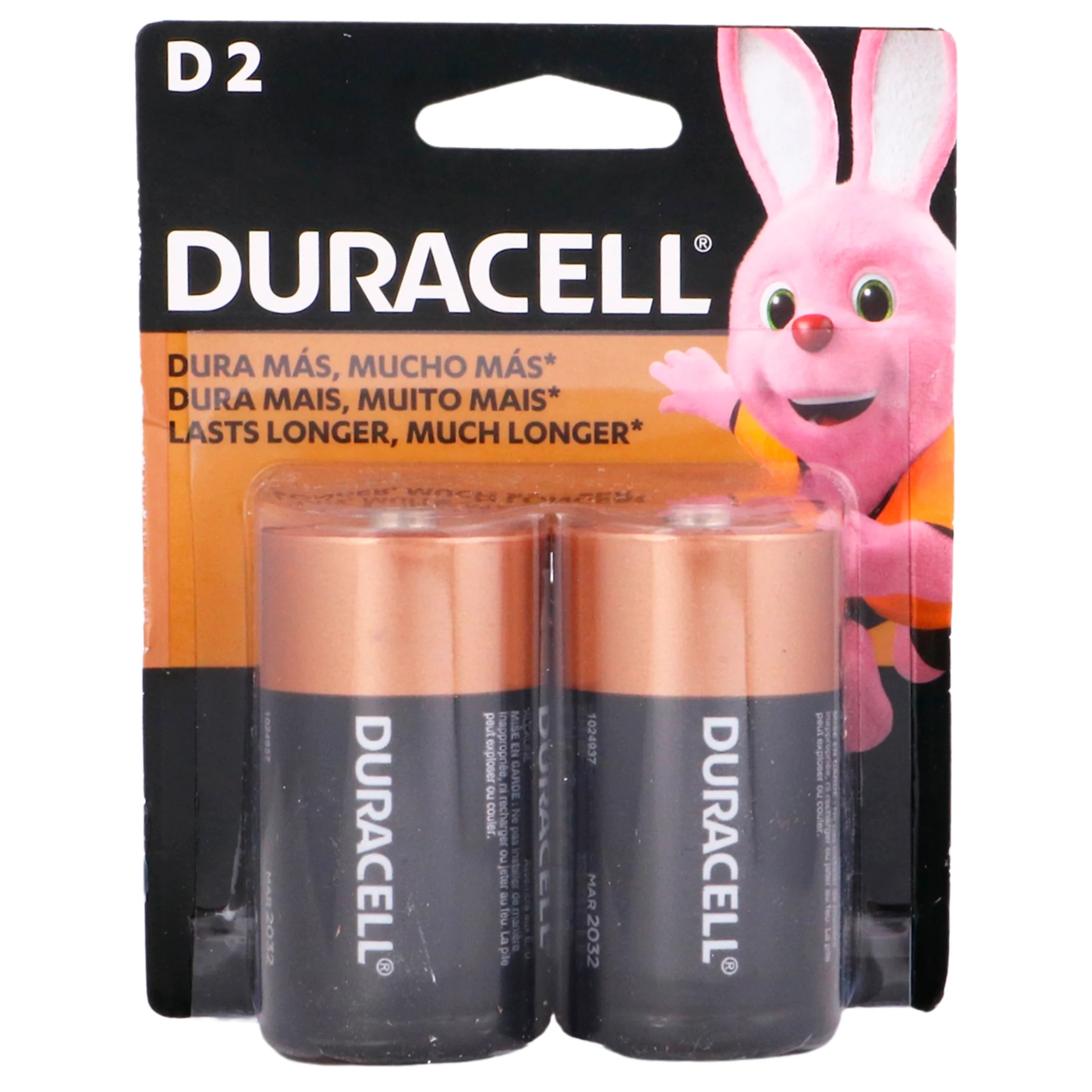 Pila Duracell Alkalina D 2 Piezas