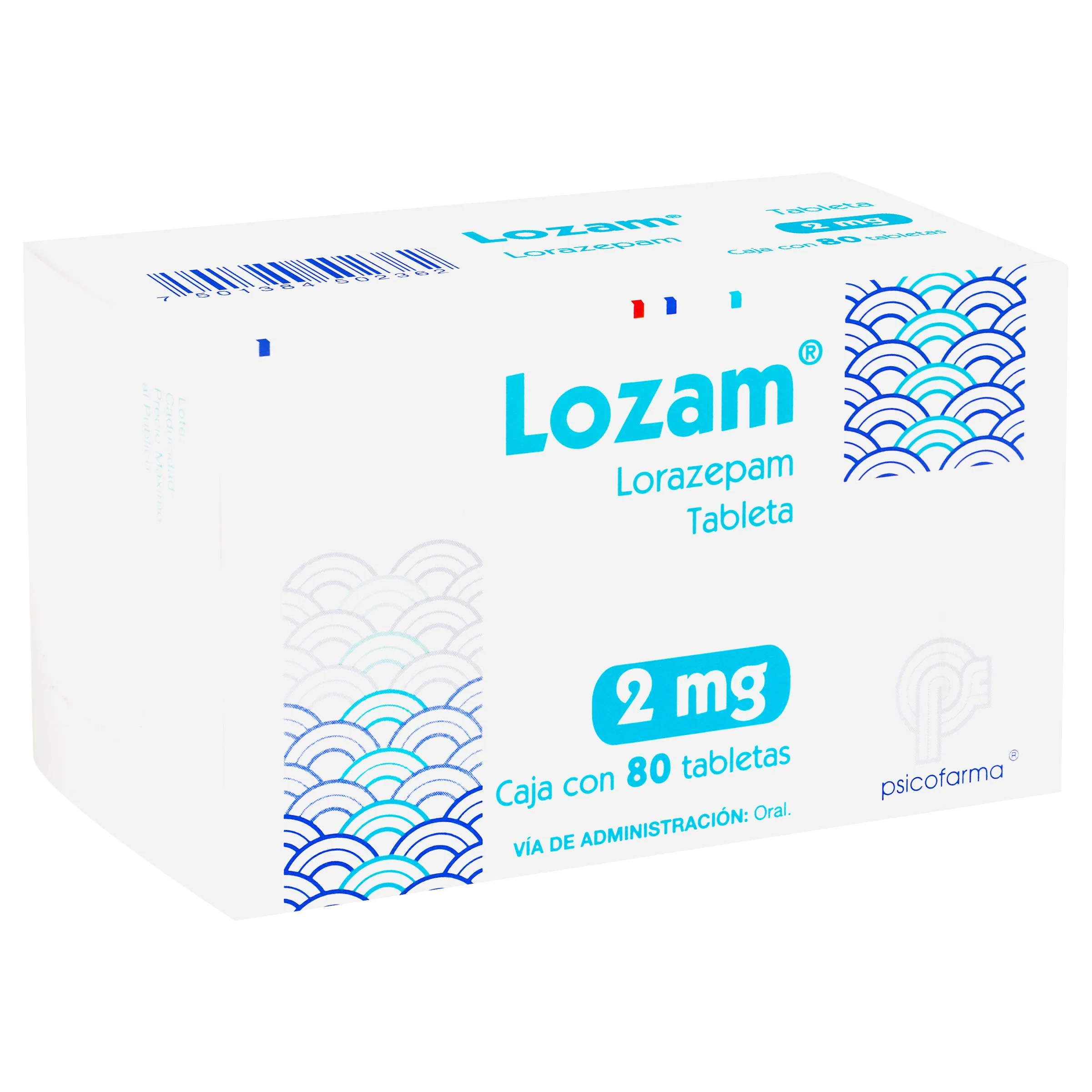 Lozam 2 Mg Con 80 Tabletas