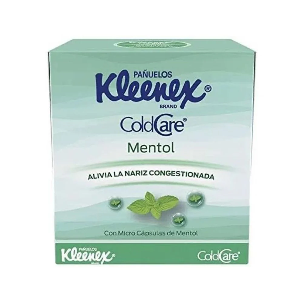 Kleenex Coldcare Mentol Con 60 Pañuelos