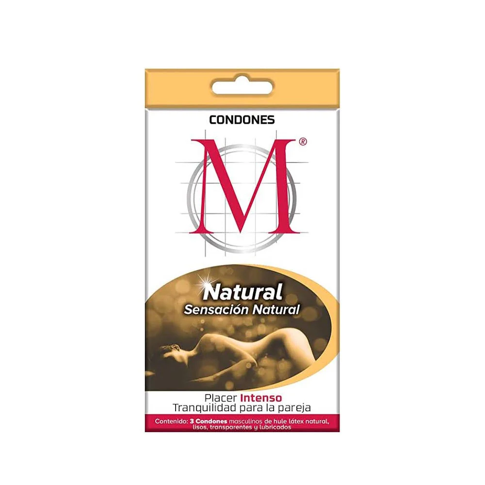 Preservativo M-Force Natural Cart Con 3 Piezas