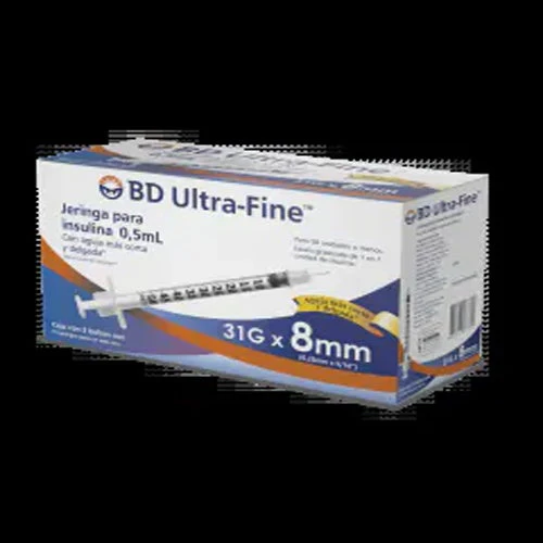 Jeringa Insulina Bd 0.5 Ml 31 G X 8 Mm Con 30