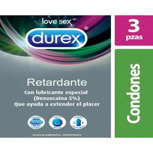 Preservativo Durex Retardante Con 3 Piezas