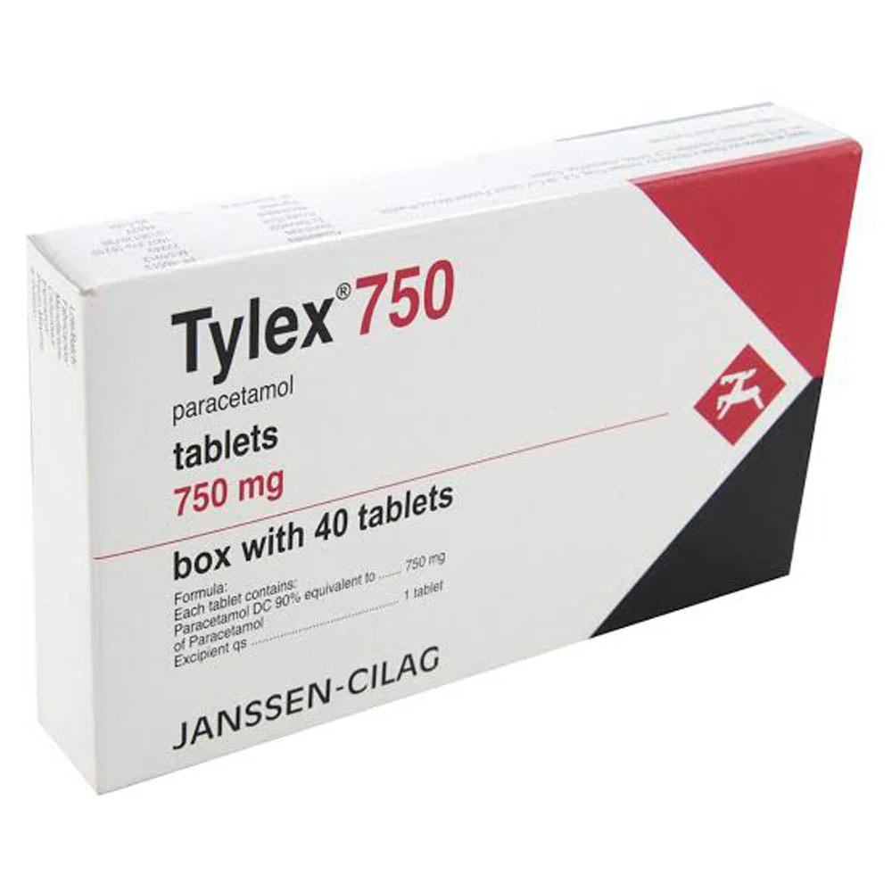 Tylex 750 Mg Con 40 Tabletas