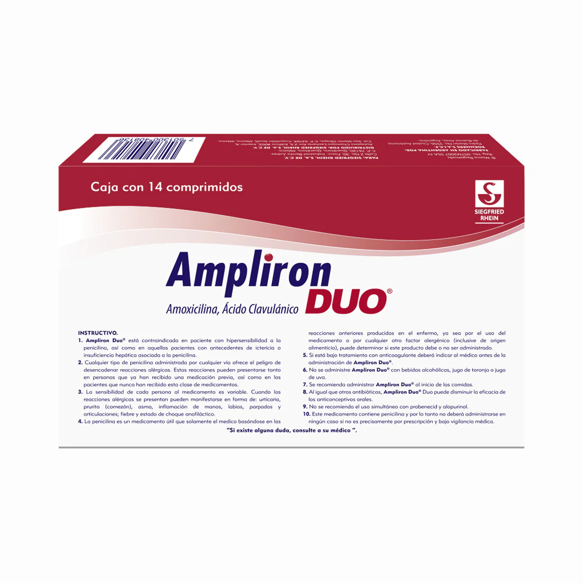 Ampliron Duo 875 Mg /125 Mg Con 14 Comprimidos - Image 4