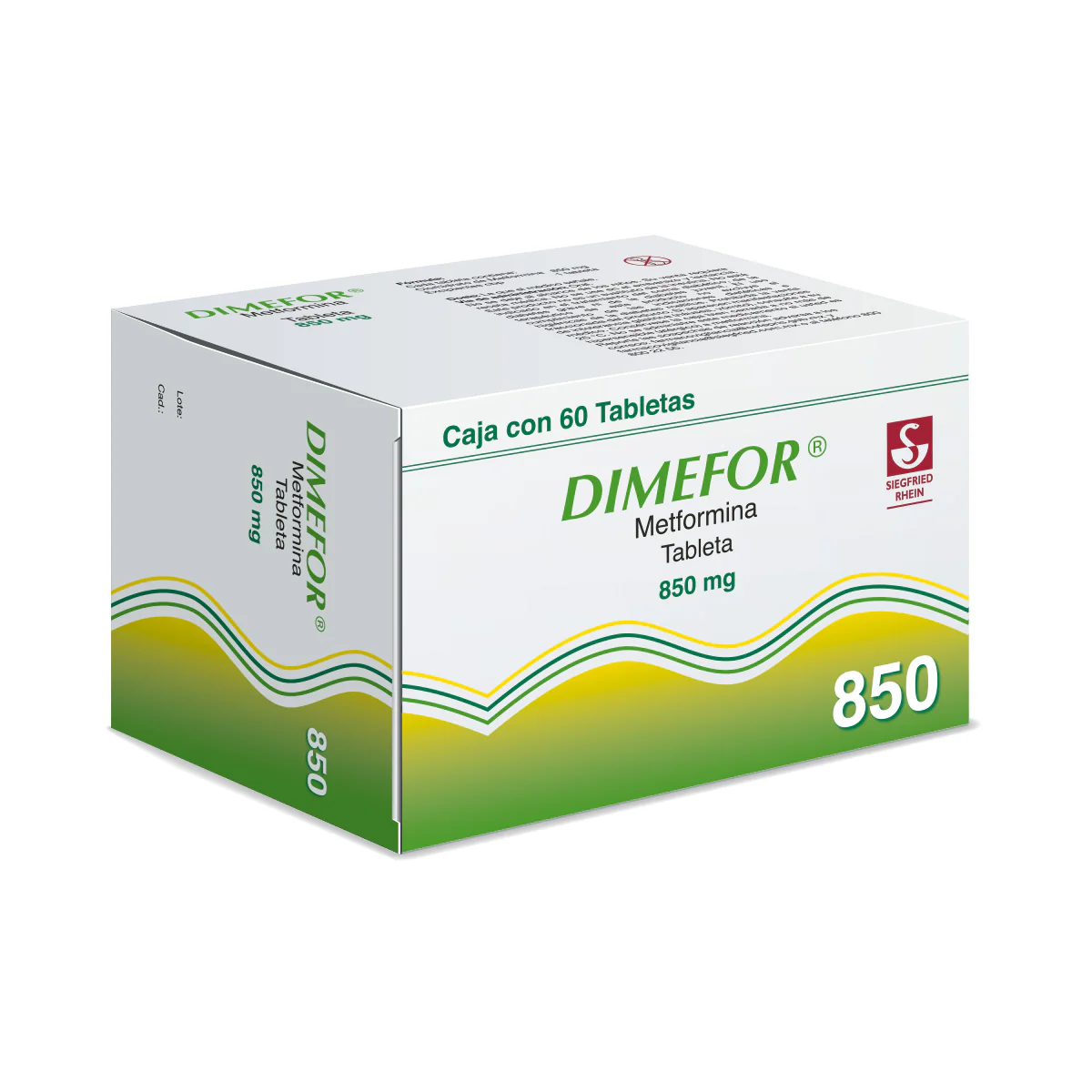 Dimefor 850 Mg - Caja Con 60 Tabletas (Metformina) - Image 3