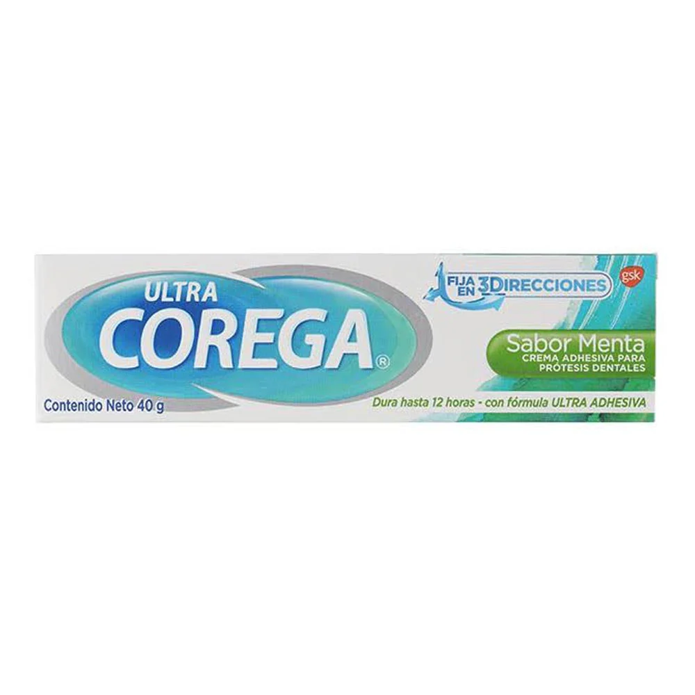 Adhesivo Dental Corega Menta Crema 40 Gramos