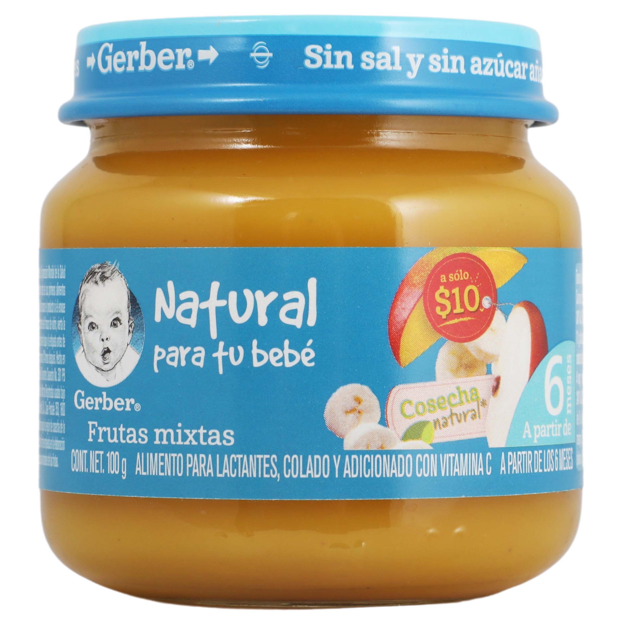 Gerber Segunda Etapa Pure Frutas Mix 100 G