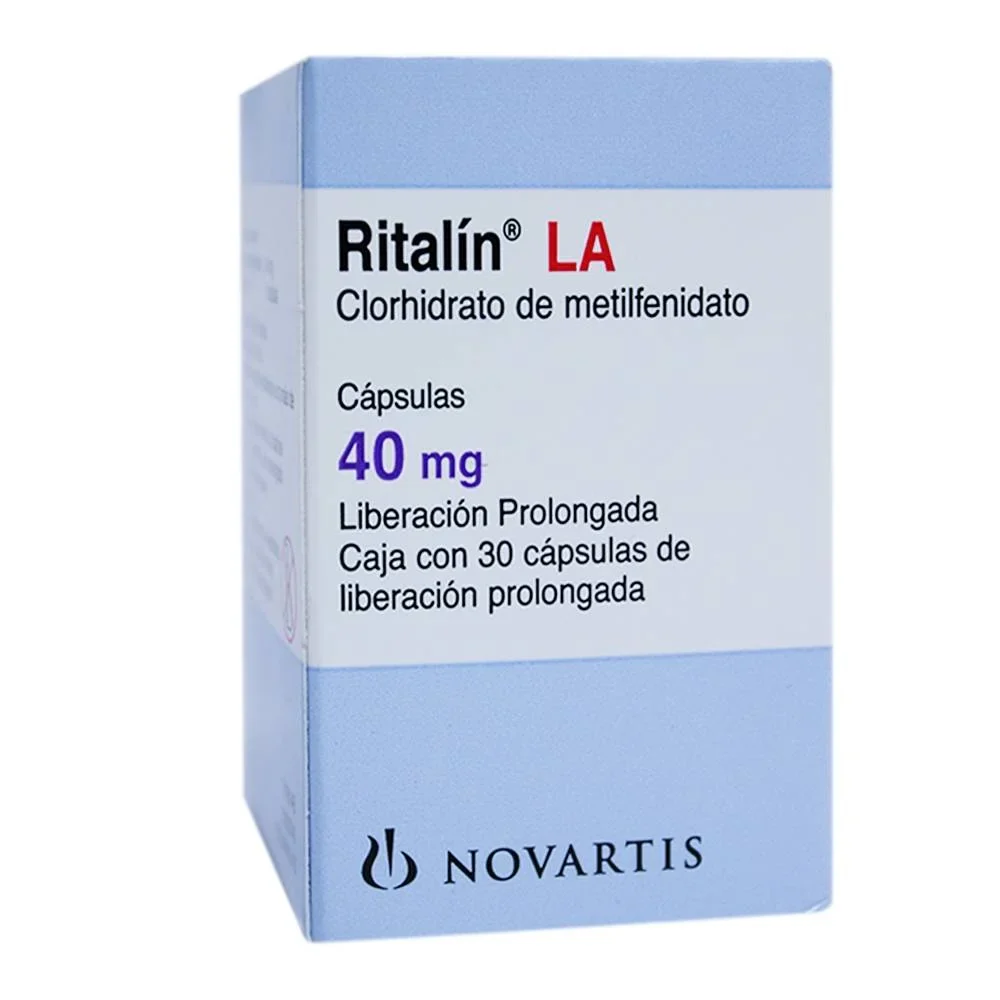 Ritalin La 40 Mg Con 30 Capsulas De Liberacion Prolongada