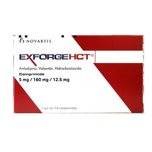 Exforge Hct 5 /160/12.5 Mg Comprimidos Con 14