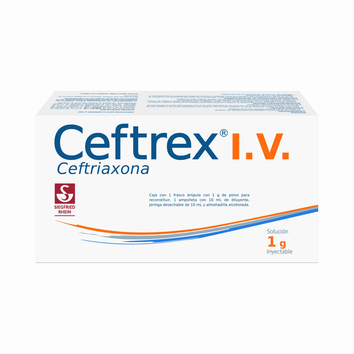 Ceftrex I.V 1 G - Ampolleta Con Solucion Inyectable 10 Ml (Ceftriaxona)