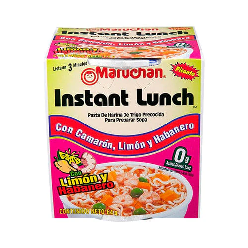 Sopa Maruchan Camaron Con Chile Y Habanero 64 G