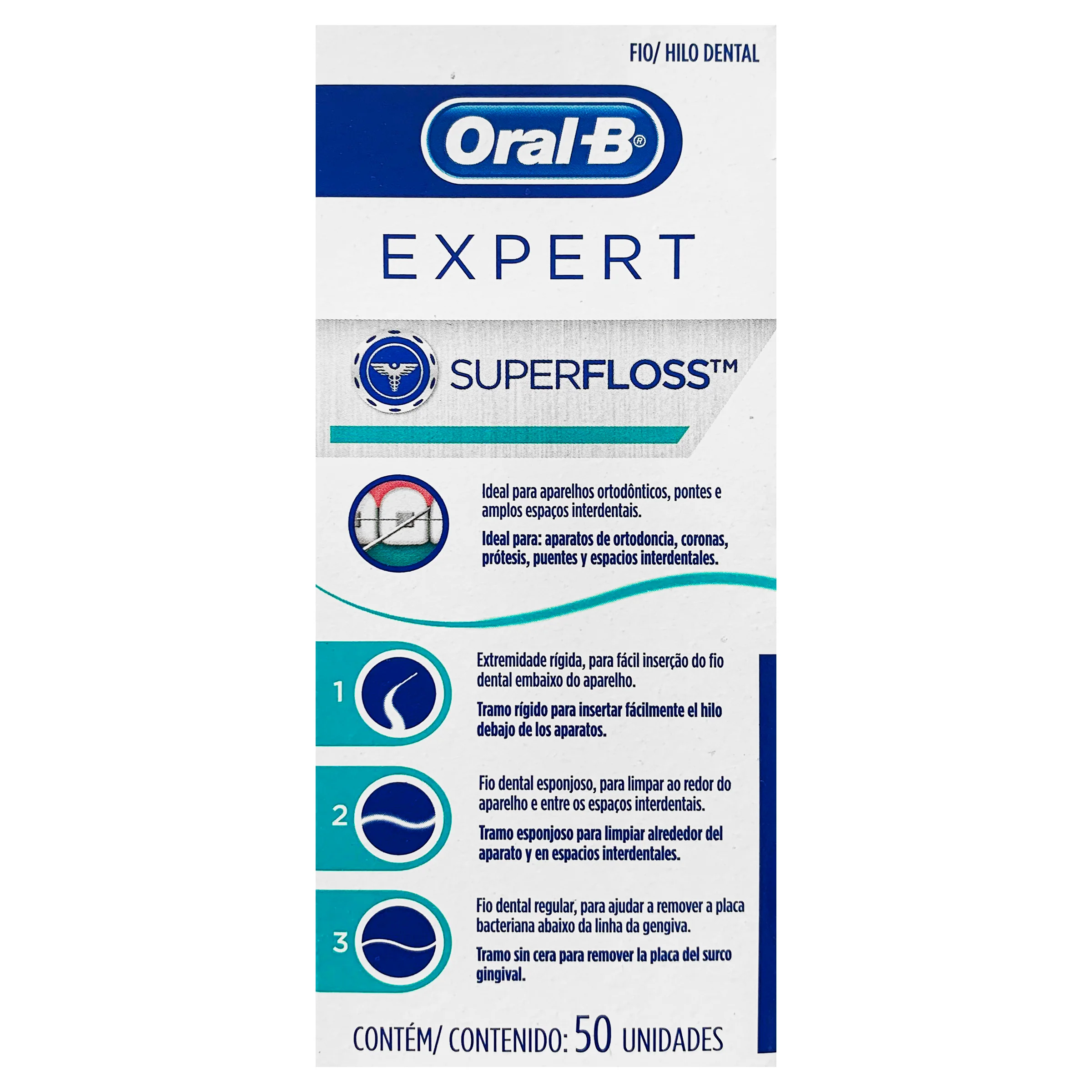 Hilodentaloral-B Super-Floss Con 50
