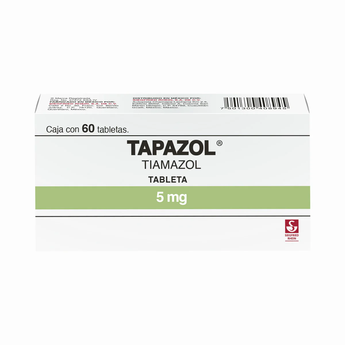 Tapazol 5 Mg - Caja Con 60 Tabletas (Tiamazol)