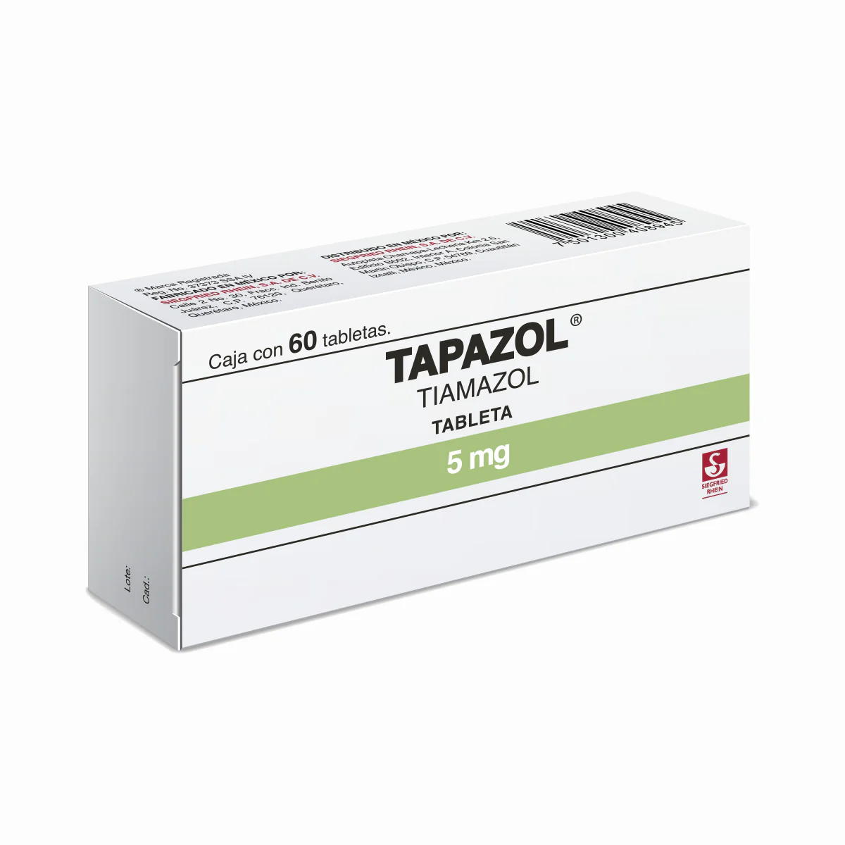 Tapazol 5 Mg - Caja Con 60 Tabletas (Tiamazol) - Image 3