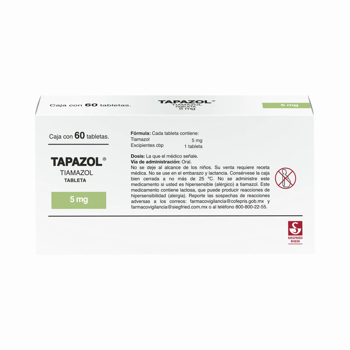Tapazol 5 Mg - Caja Con 60 Tabletas (Tiamazol) - Image 4