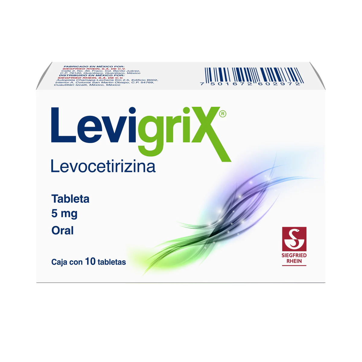 Levigrix 5 Mg - Caja Con 10 Tabletas (Levocetirizina)