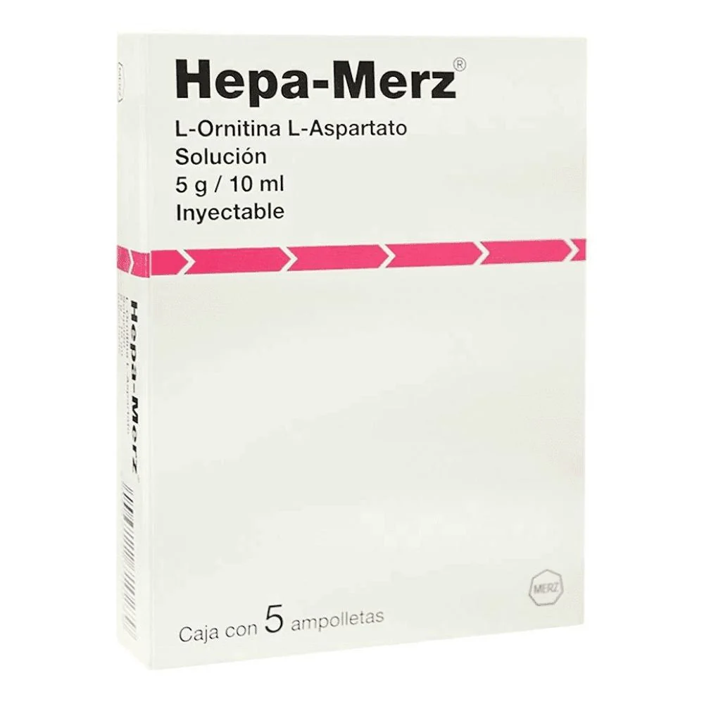 Hepa-Merz Iv 5 G Con 5 Ampolletas 10 Ml