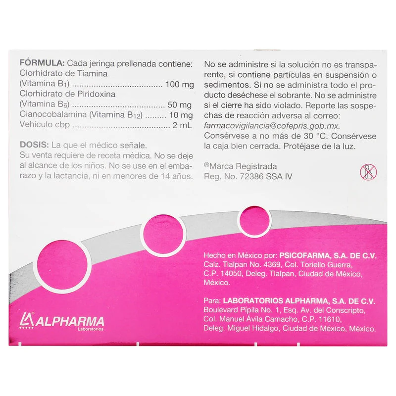Triamcovit 100/50/10 Mg Con 5 Jeringas Prellenadas - Image 3