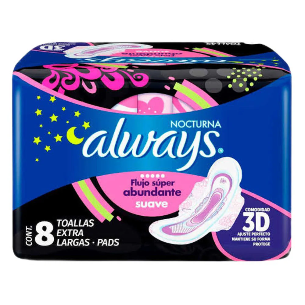 Toallas Sanitarias Always Pinkcess Con Alas Con 8 Piezas
