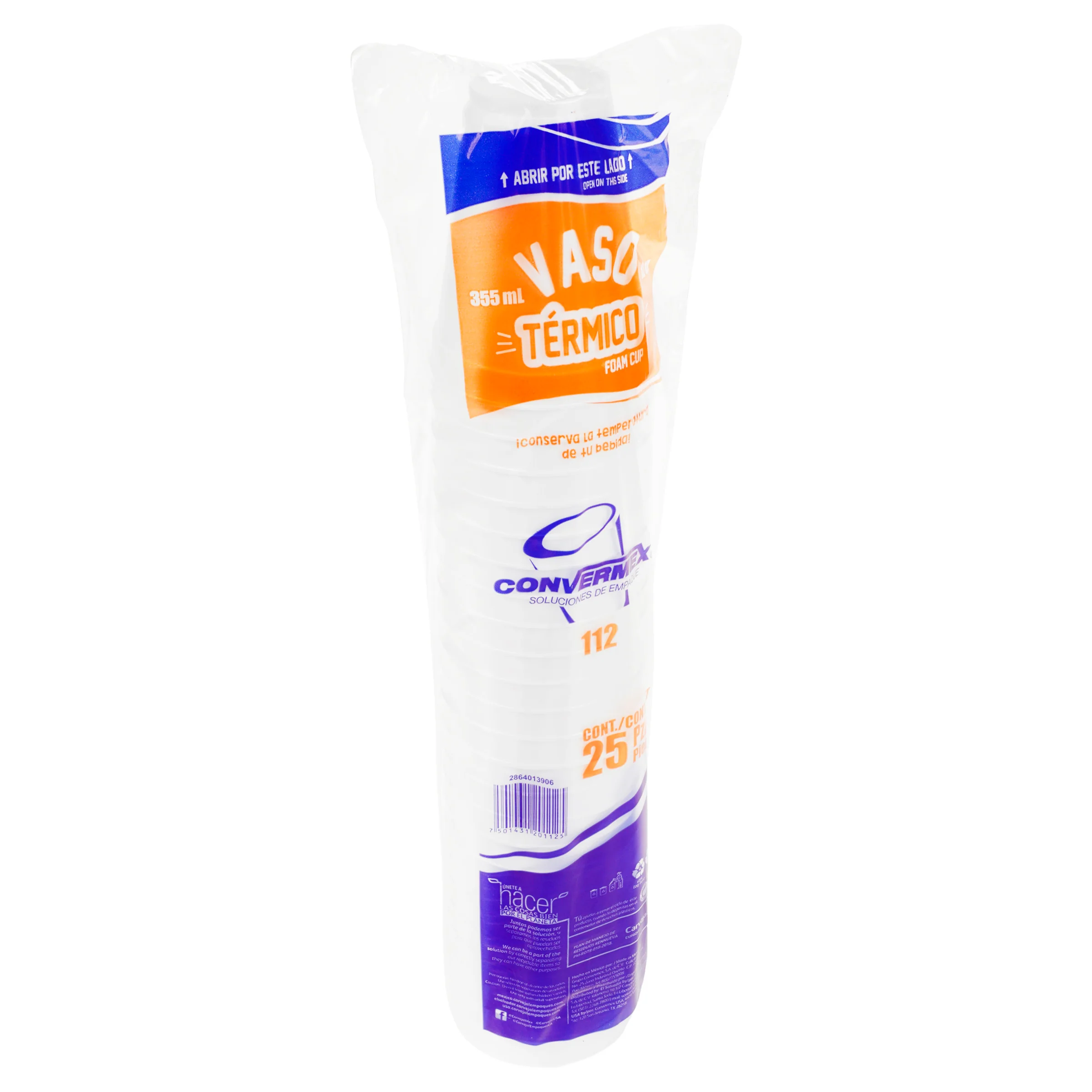 Vaso Convermex N 12 Con 25 Piezas
