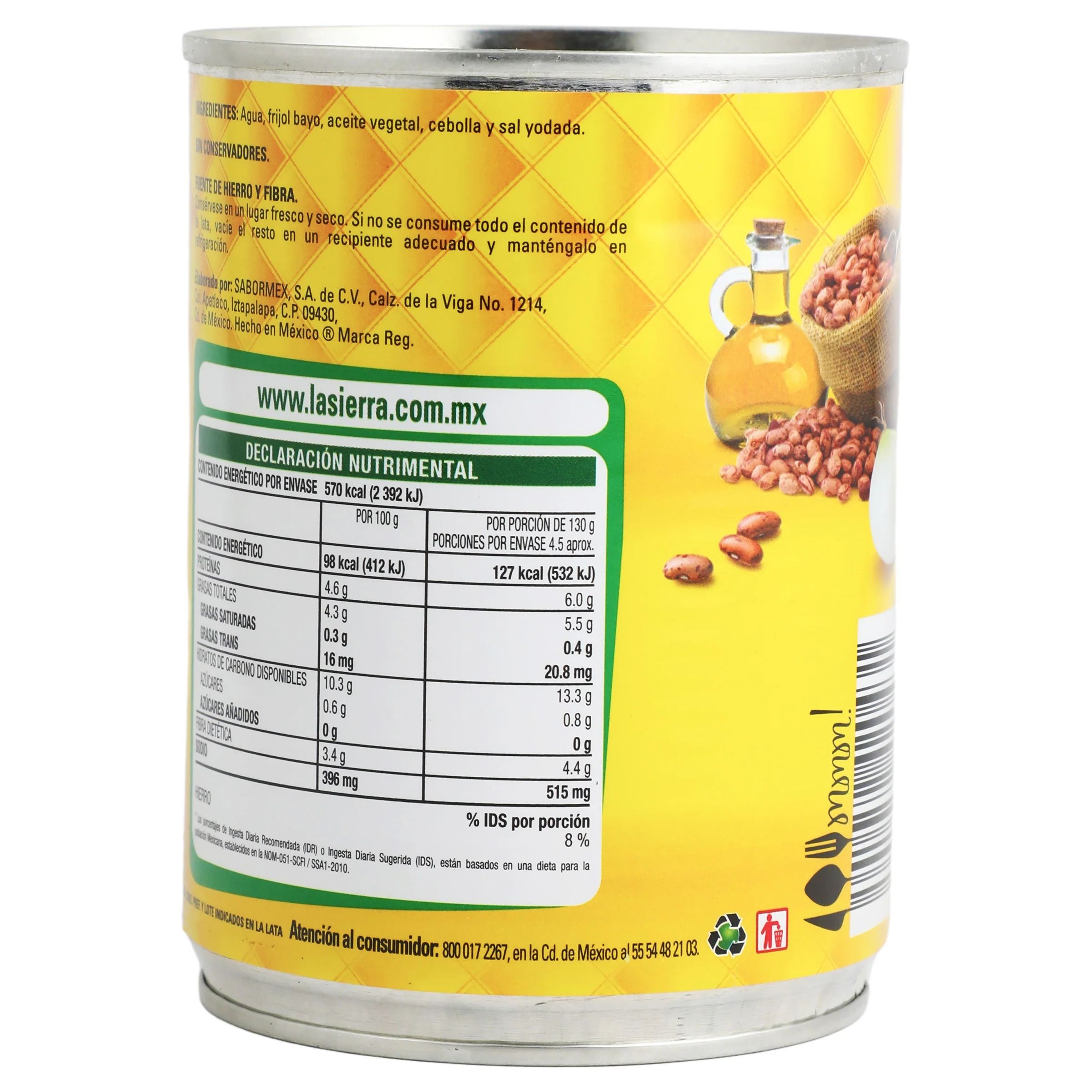 Frijoles Bayos Refritos 580 G La Sierra - Image 7