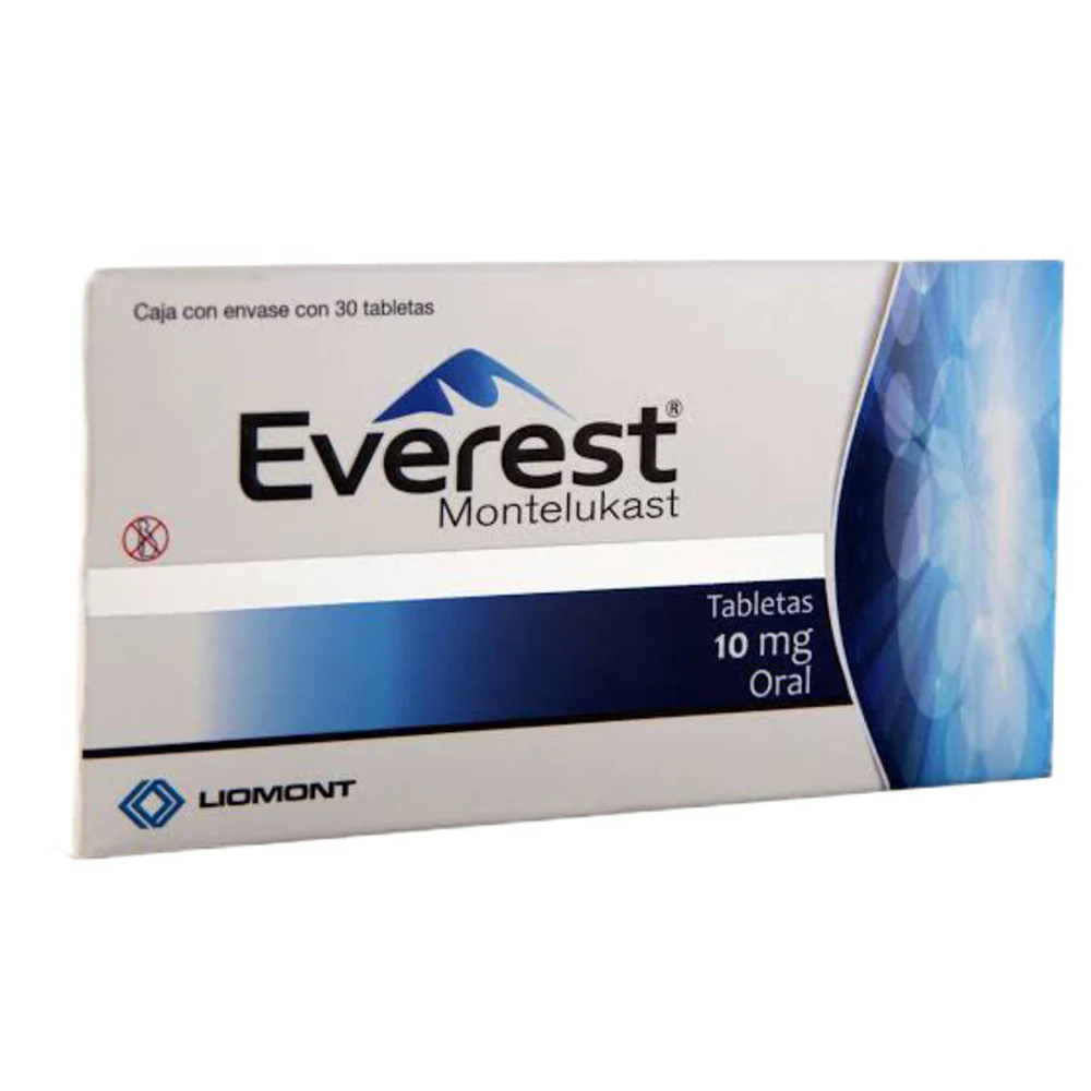 Everest Montelukast 10 Mg Con 30 Tabletas