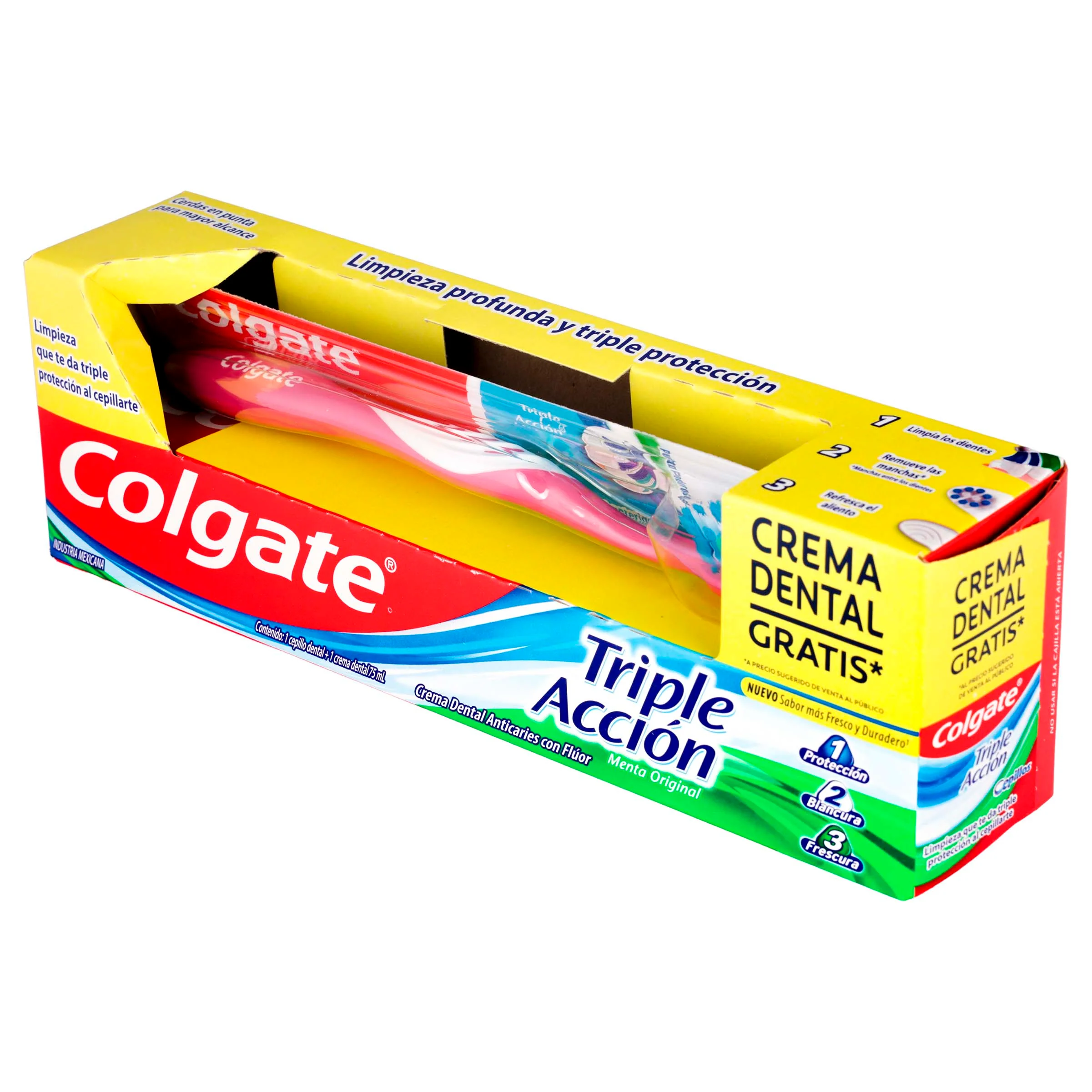 Cepillo Dental Colgate Triple Accion Mas Crema Dentaltriple Accion 75 Ml - Image 6