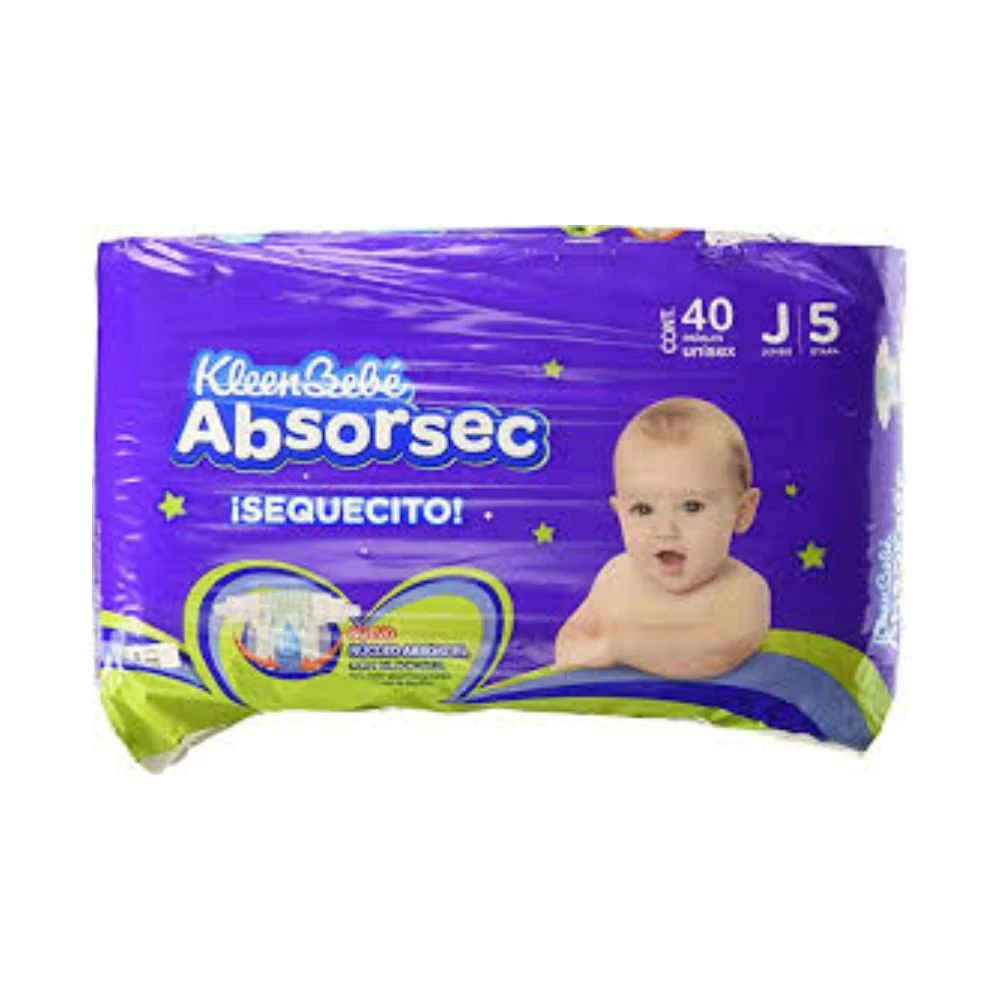 Pañal Absorsec Ultra C/40 Piezas Jumbo