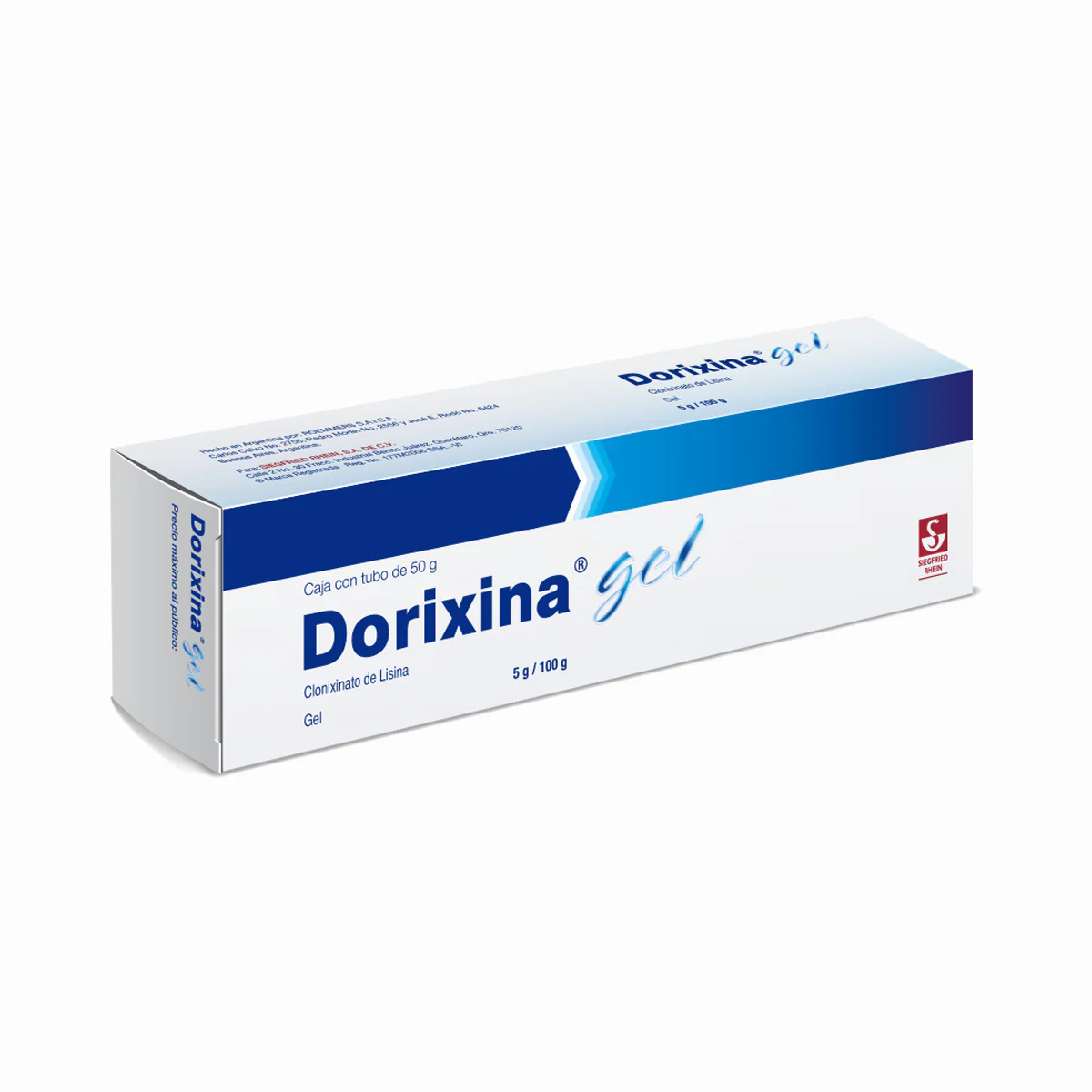 Dorixina Gel 50 Gr - Tubo (Clonixinato De Lisina) - Image 3