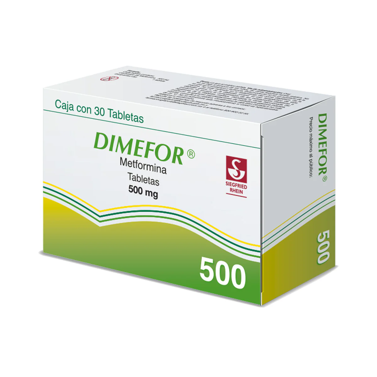 Dimefor 500 Mg - Caja Con 30 Tabletas (Metformina) - Image 2