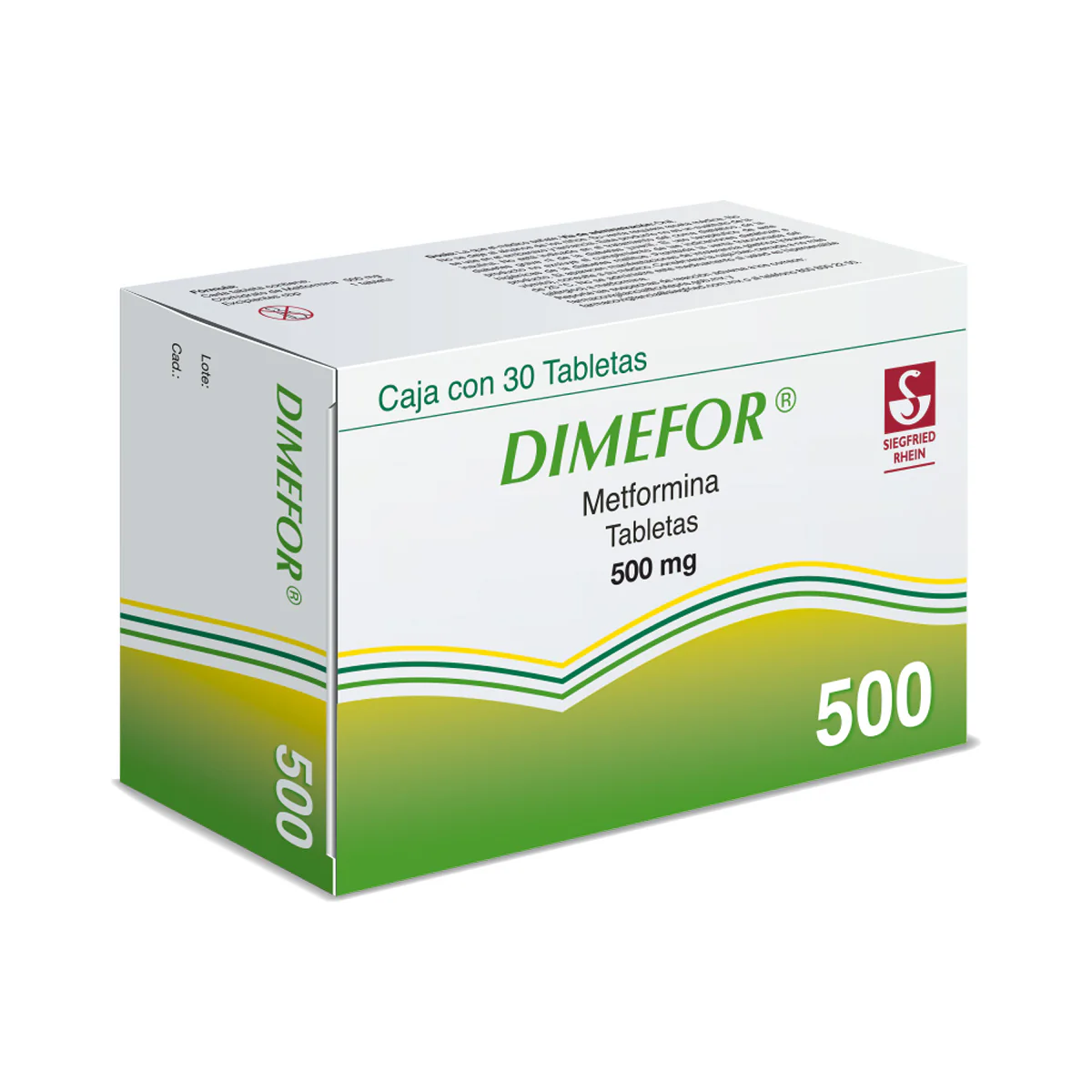 Dimefor 500 Mg - Caja Con 30 Tabletas (Metformina) - Image 3