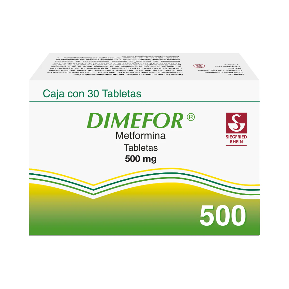 Dimefor 500 Mg - Caja Con 30 Tabletas (Metformina) - Image 4