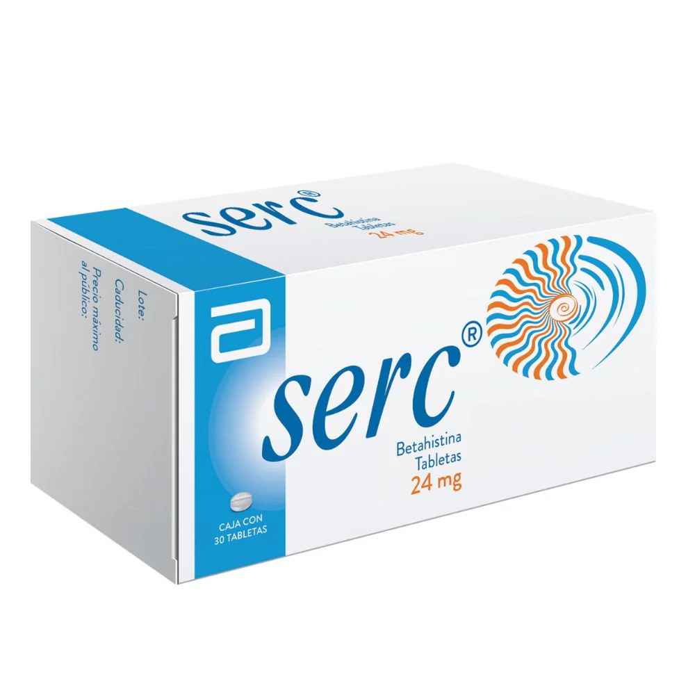 Serc 24 Mg Con 30 Tabletas