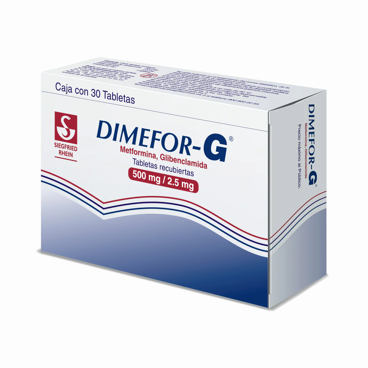 Dimefor G 850 Mg / 2.5Mg - Caja Con 30 Tabletas (Metformina Y Glibenclamida) - Image 2
